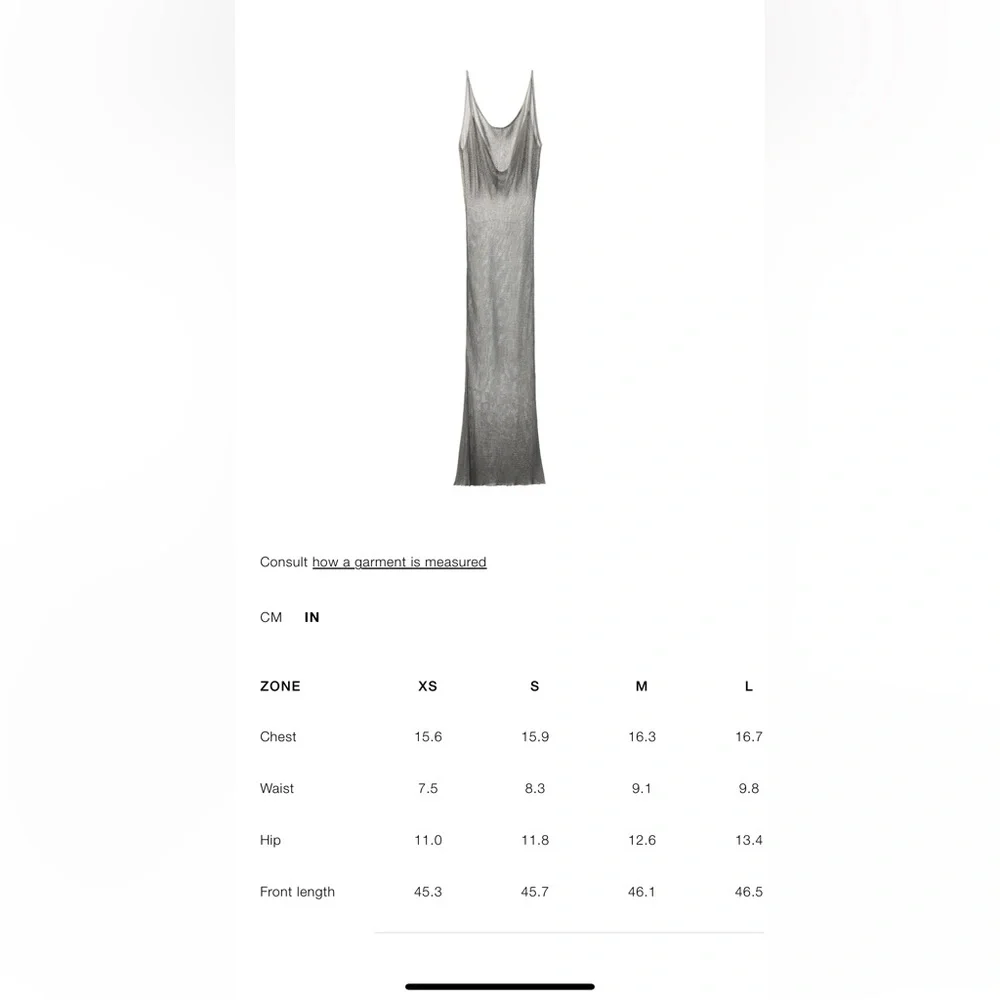 ZARA METALLIC THREAD MESH DRESS LIMITED EDITION - Picture 12 of 12